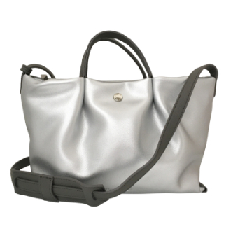 【Legato Largo】肩楽　合皮 ミニショルダー　シルバー