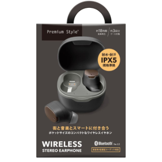 完全ワイヤレス ステレオイヤホン カナルタイプ [ブラック]