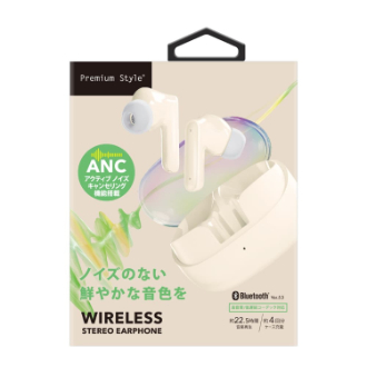 アクティブノイズキャンセリング搭載 完全ワイヤレスイヤホン [ベージュ]
