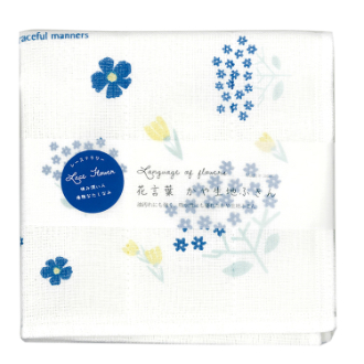 かや生地７重ふきん花言葉  レースフラワー