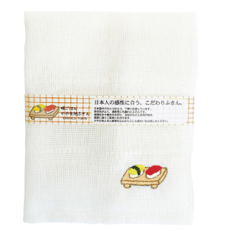 かや生地ふきん 晩ごはん おすし