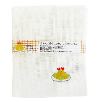 かや生地ふきん 晩ごはん エビフライ