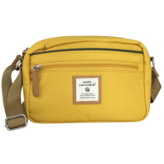 【anello】アネロ GRANDE　CINNAMON ミニショルダーバッグ　マスタード