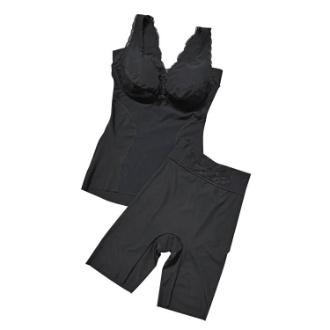 [福袋SALE]〔タムラ〕ボディシェイパー・ロングガードル2点セット福袋  ブラック  LL