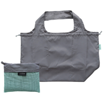LAURIE ツートーン保冷ショッピングバッグ  Dark Gray×Mint