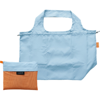 LAURIE ツートーン保冷ショッピングバッグ  Saxe×Orange