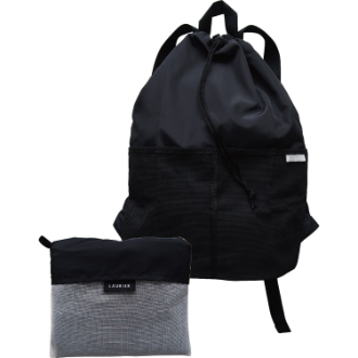 LAURIE 保冷ショッピングバッグパック  Black×White