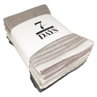 [お年玉セール]7DAYSフェイスタオル  グレー