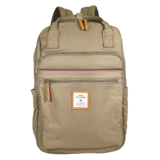 【anello】アネロ GRANDE　CINNAMON スクエアリュック　グレーベージュ