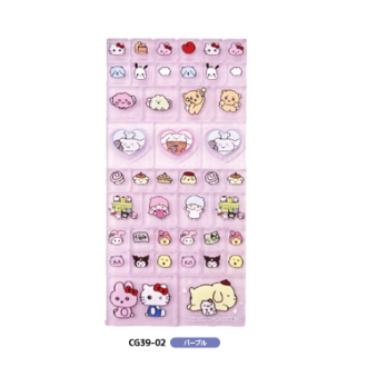 チェゴシム×サンリオキャラクターズ　タイルシール　パープル（４月下旬入荷予定）