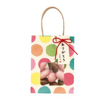 [2026バレンタイン]アーモンドチョコ手提げ ドット