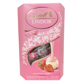 [2026バレンタイン]【Lindt】リンドール　ストロベリー＆クリーム