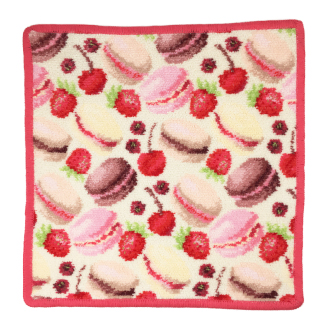 【FEILER】フェイラー　タオルハンカチ　MACARONS BEIGE　pink