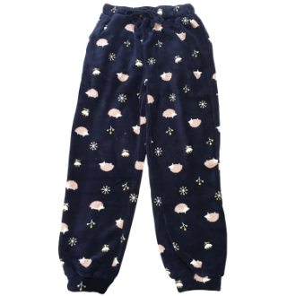 [ネット限定クリアランスセール]マイクロファイバープリントホッピングパンツ  ハリネズミ　ネイビー  M～L