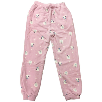 [ネット限定クリアランスセール]マイクロファイバープリントホッピングパンツ  ネコ　ピンク  M～L