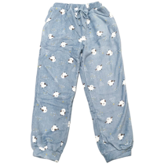 [ネット限定クリアランスセール]マイクロファイバープリントホッピングパンツ  シマエナガ　ブルー  M～L