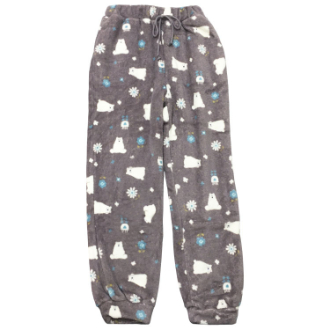 [ネット限定クリアランスセール]マイクロファイバープリントホッピングパンツ  シロクマ　モカ  M～L