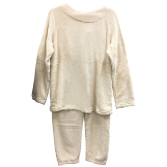 [ネット限定クリアランスセール]マイクロファイバー無地上下セット  ライトベージュ  M～L