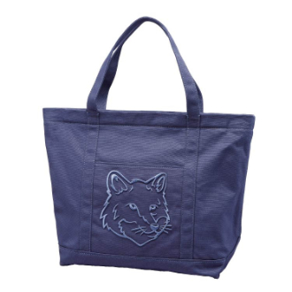 [ネット限定クリアランスセール]〔メゾンキツネ〕トートバッグ  ネイビー