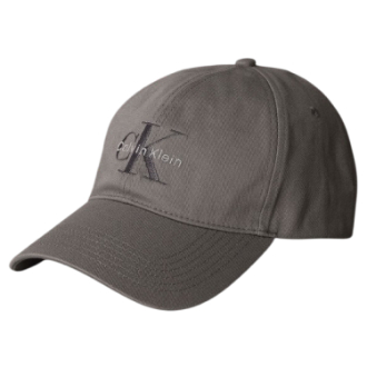 【Calvin Klein/カルバンクライン】MONOGRAM LOGO EMBROIDERY CAP　CHARCOAL GRAY