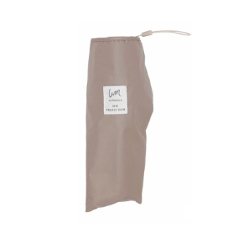 [ネット限定クリアランスセール](uchimizu)晴雨兼用軽量折傘 フリル  モカ