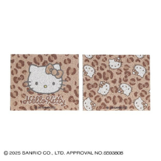 足元マット2P　ハローキティ「キティレオパードブラウン」