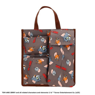 収納付きティッシュケース　トムとジェリー「ファニーフェイスパターン」