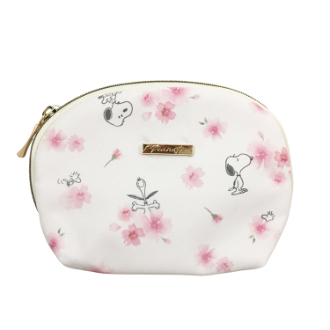 【SNOOPY】スヌーピー ラウンドティッシュポーチ さくら/WH
