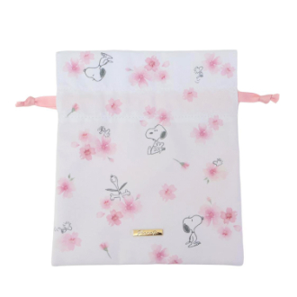 【SNOOPY】スヌーピー 巾着 さくら/WH