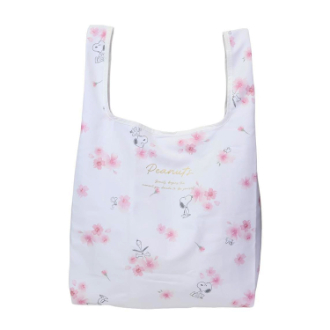 【SNOOPY】スヌーピー エコバッグM さくら/WH