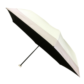 【RHYTHM BOX】リズムボックス　晴雨兼用 カラビナ付6本骨カーボン 軽量 切り継ぎ ミニ　オフ