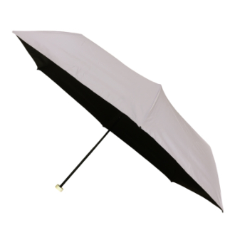 【RHYTHM BOX】リズムボックス　晴雨兼用 カラビナ付6本骨カーボン 軽量 ミニ　グレイ