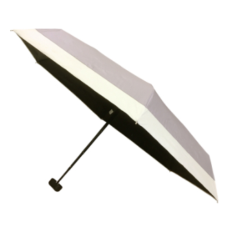 【RHYTHM BOX】リズムボックス　晴雨兼用 カラビナ付5段 ミニ　グレイ