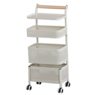 [半期に一度の大感謝SALE]収納ラックカート  ホワイト