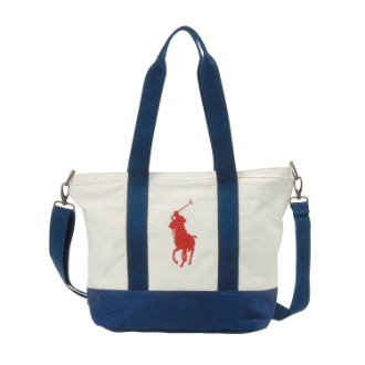 [半期に一度の大感謝SALE]〔POLO RALPH LAUREN〕トートバッグ  IV×NV