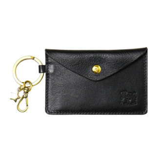 【IL BISONTE】イルビゾンテ　キーリング付きカードケース　SKH042/C0928　BK110