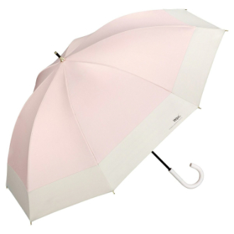 【Wpc.】遮光切り継ぎロング　日傘 長傘 晴雨兼用　PK