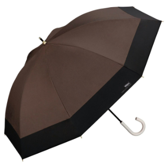 【Wpc.】遮光切り継ぎロング　日傘 長傘 晴雨兼用　BR