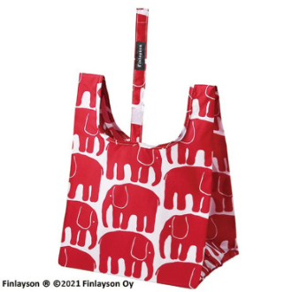 【フィンレイソン】ミニ エコバッグ　エレファンティ/レッド