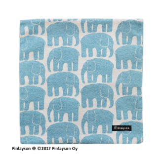【フィンレイソン】クッション (ヌードクッション付き)　エレファンティ/ブルー