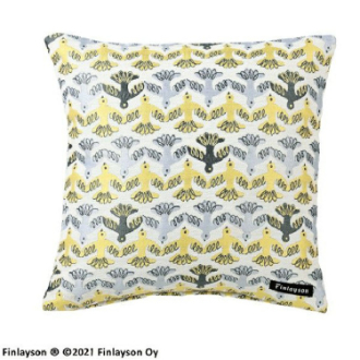 【フィンレイソン】クッション (ヌードクッション付き)　ムート/イエロー