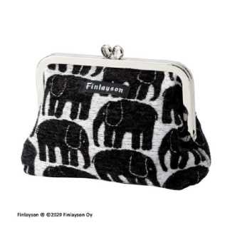 【フィンレイソン】口金ポーチ　エレファンティ/ブラック