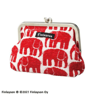 【フィンレイソン】口金ポーチ　エレファンティ/レッド