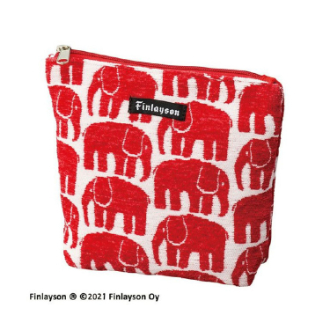 【フィンレイソン】舟形ポーチ　エレファンティ/レッド