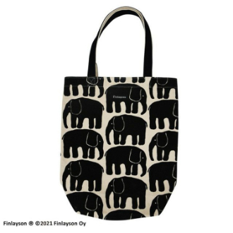 【フィンレイソン】キャンバス トートバッグ　エレファンティ/ブラック