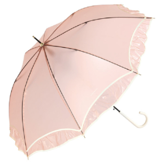 【Wpc.】シアーフリルアンブレラ　雨傘 長傘　PK