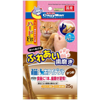 【DoggyMan】キャティーマン  猫ちゃんホワイデント ハードFit かつお25ｇ