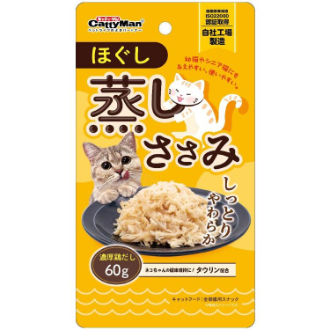 【DoggyMan】キャティーマン  ほぐし蒸しささみ 濃厚鶏だし60ｇ