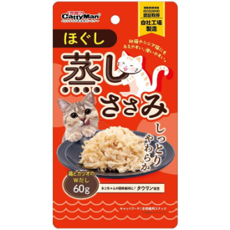 【DoggyMan】キャティーマン  ほぐし蒸しささみ 鶏とカツオのＷだし60ｇ