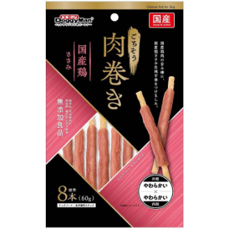 【DoggyMan】ドギーマン  ごちそう肉巻き 国産鶏ささみ60ｇ